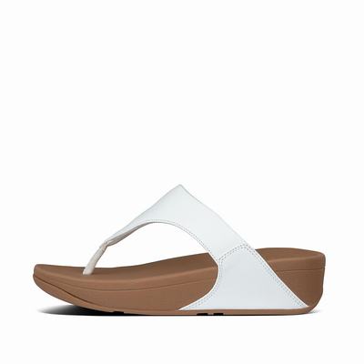 Fitflop Lulu Leather Toe-Post - Sandalen Damen - Weiß (RNL657028)